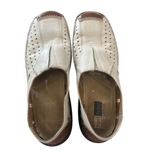 Josef Seibel Men's Leather Cream and Brown Loafers size 41